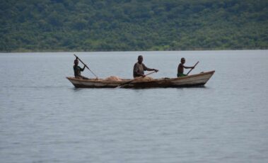 Fishermen on Lake Tanganyika in Zambia